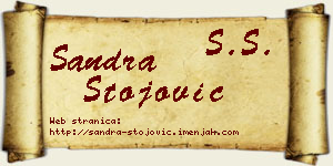 Sandra Stojović vizit kartica